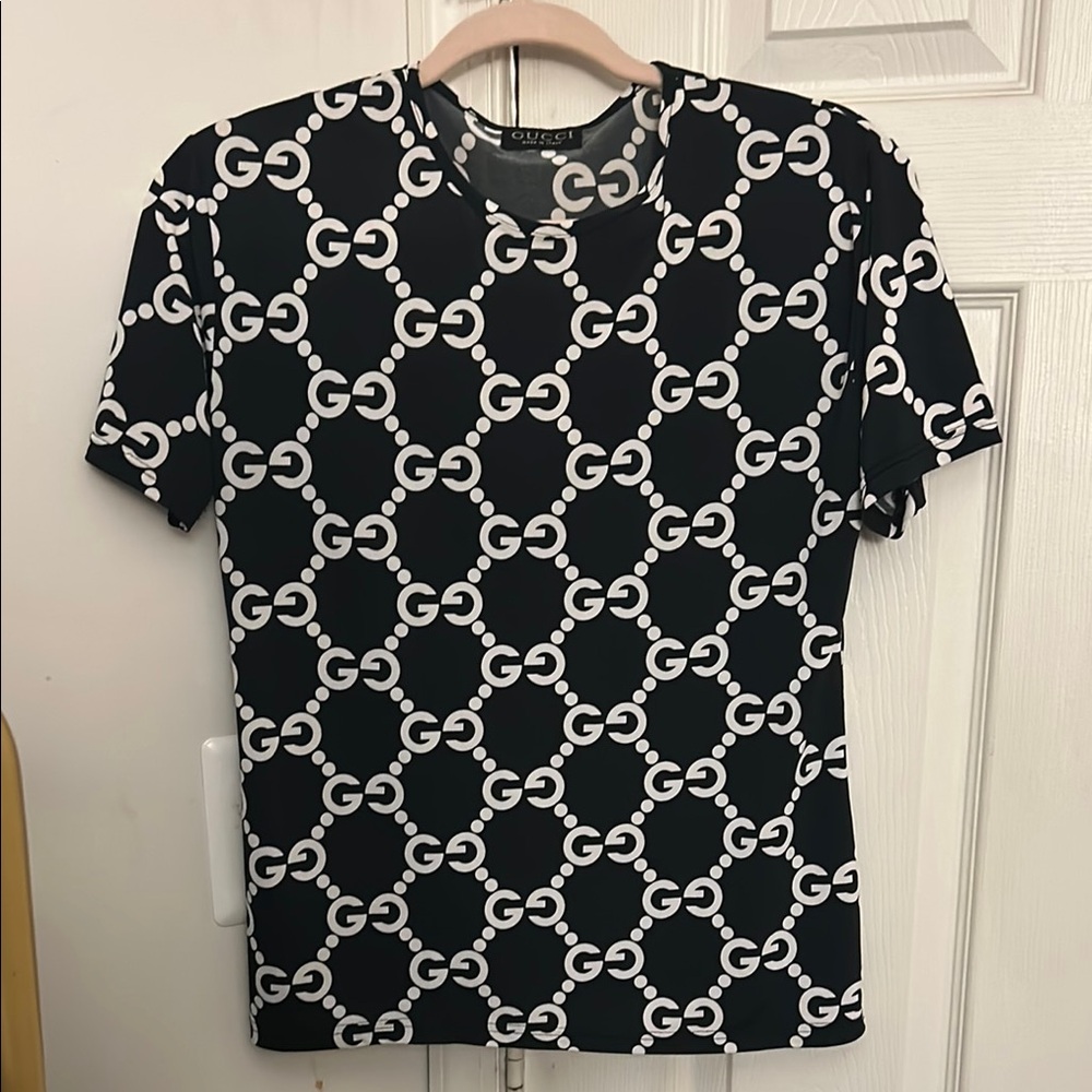 Gucci Black and White Logo T-Shirt